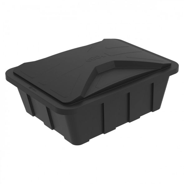 Ванна пластиковая пищевая с крышкой KN, 600 л, 1.0 г/см³, HDPE, черный [121201.0600.899.000] в Курске